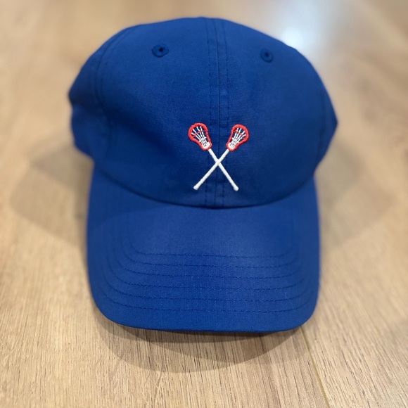 Vineyard Vines Blue Baseball Cap with Lacrosse Sticks Embroidery - Picture 1 of 5